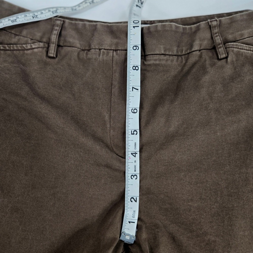 Vintage Talbots Petites Pants Womens 12P Brown Stretch Chinos Grandpacore Y2K - Picture 8 of 11